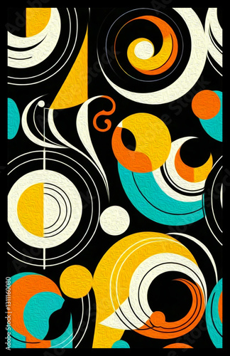 Abstract illustration for printing on wall decorations, fabric pattern, for use in graphics. Oil painting