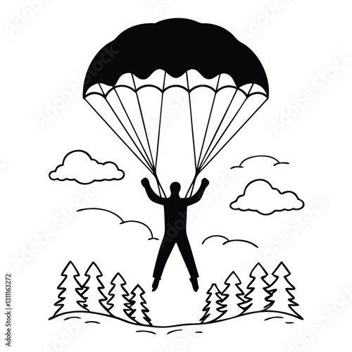 parachute silhouette