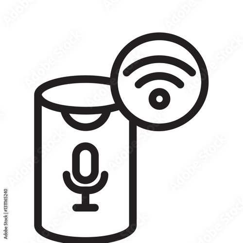 voice assistant line icon