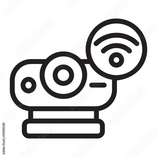 webcam line icon