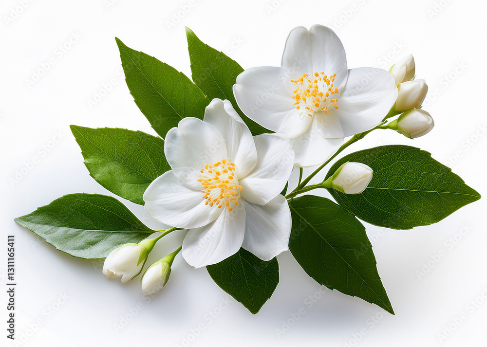 Obraz premium jasmine flowers isolated on white background