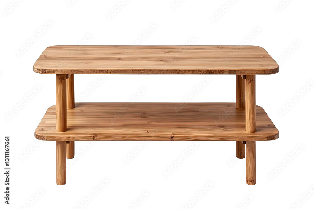 Modern wooden coffee table with clean lines and natural finish. Modern wooden coffee table with clean lines and natural finish.