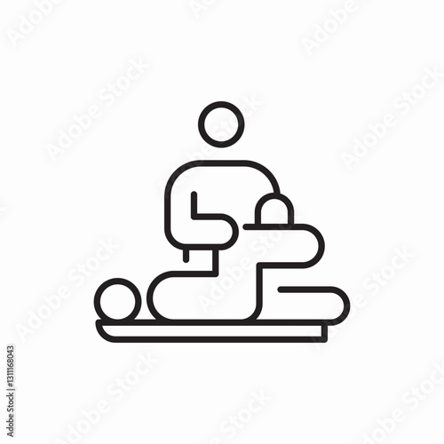 Massage therapy wellness icon vector sign