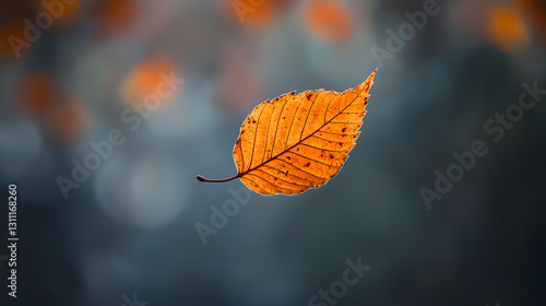 Floating Autumn Leaf