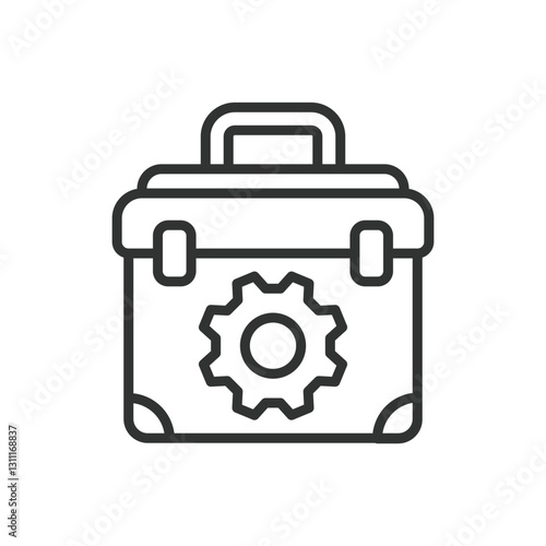 Tools, icon in line design. Tools, hammer, wrench, screwdriver, pliers, saw, drill on white background vector. Tools, editable stroke icon