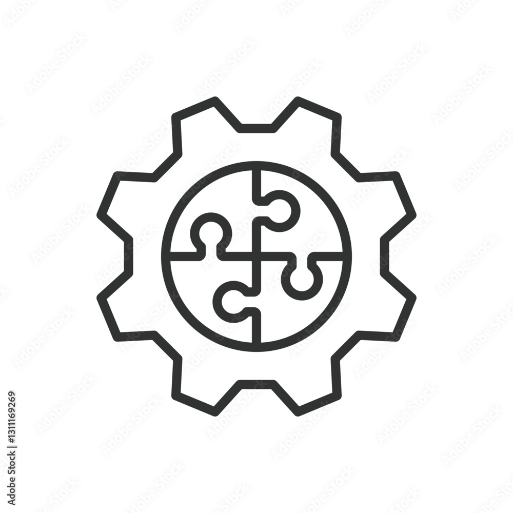 System Integration, icon in line design. System integration, technology, software, hardware, automation, network, connectivity on white background vector. System Integration, editable stroke icon System Integration, icon in line design. System integration, technology, software, hardware, automation, network, connectivity on white background vector. System Integration, editable stroke icon