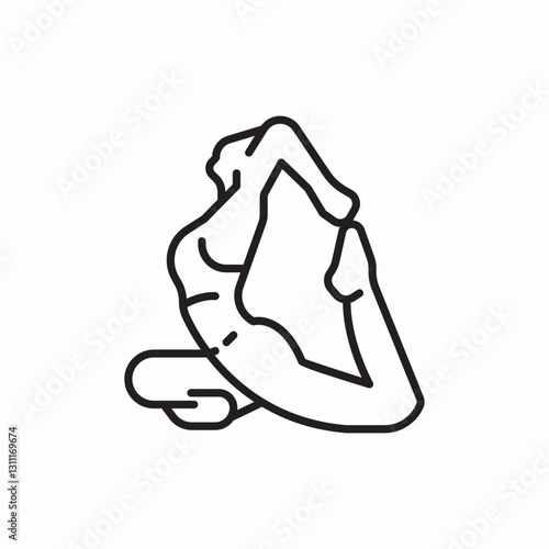 morning exercises yoga icon vector sign