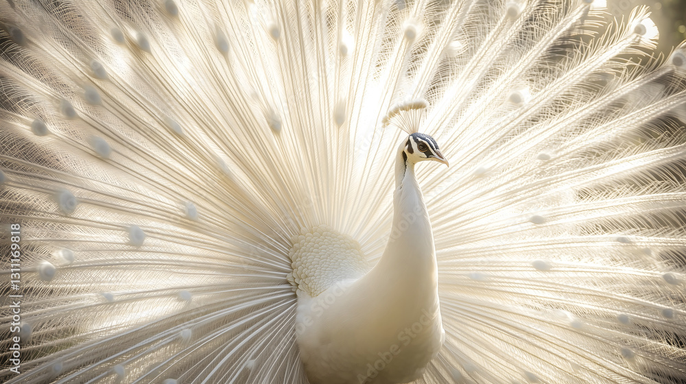 Obraz premium Majestic White Peacock