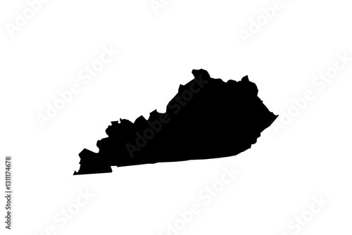Map of Kentucky state, US