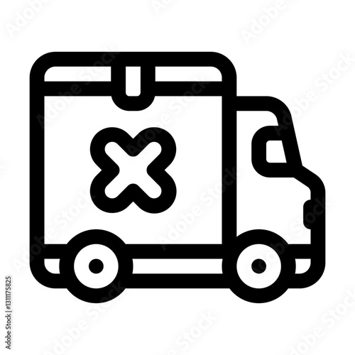 Shipping Rejected Line Icon. Single icon, line vector icon