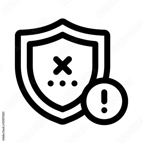 Unaithorized Line Icon. Single icon, line vector icon