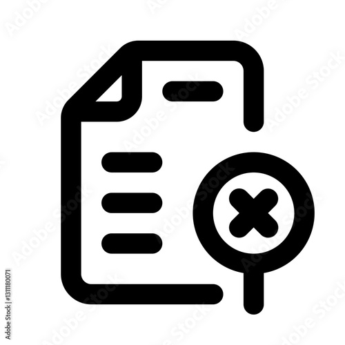 Eliminate Simple Line Icon. Single icon, line vector icon