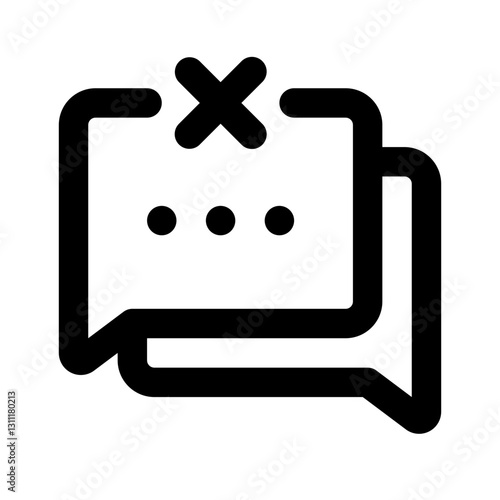 Rejected Simple Line Icon. Single icon, line vector icon