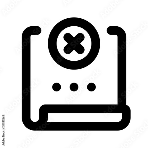Rejection Stamp Simple Line Icon. Single icon, line vector icon