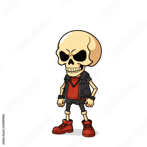 Cartoon humanoid skeleton