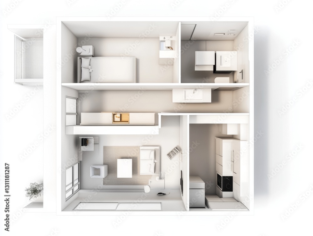 Modern Apartment Floor Plan (6) Modern Apartment Floor Plan (6)