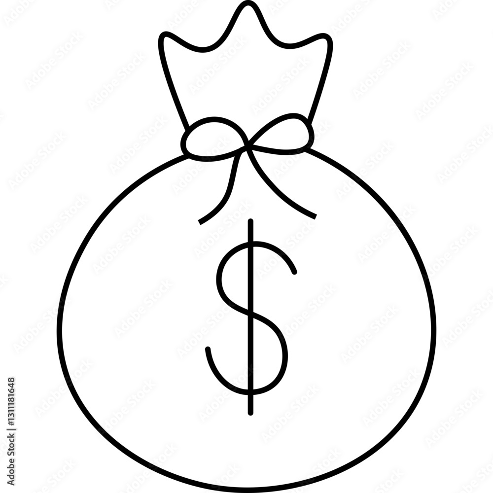 Money Saving Line Icon Money Saving Line Icon