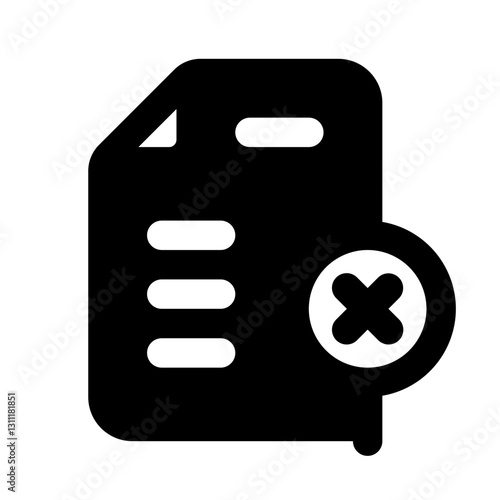 Eliminate Simple Glyph Icon. Single icon, glyph vector icon