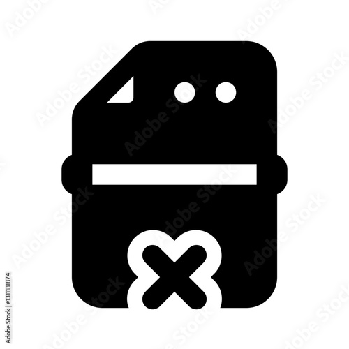 Invalid Simple Glyph Icon. Single icon, glyph vector icon