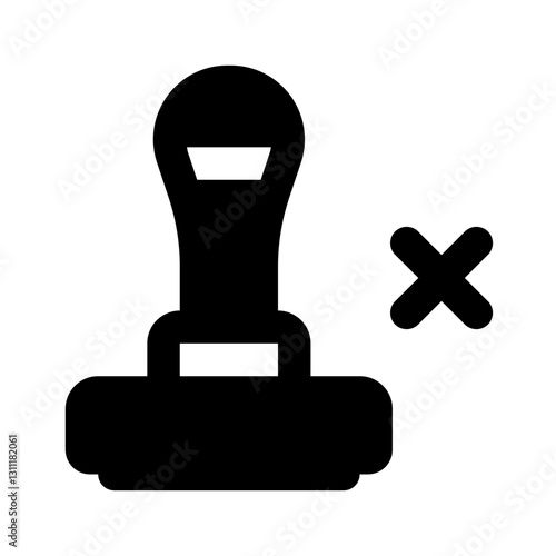 Rubber Stamp Simple Glyph Icon. Single icon, glyph vector icon