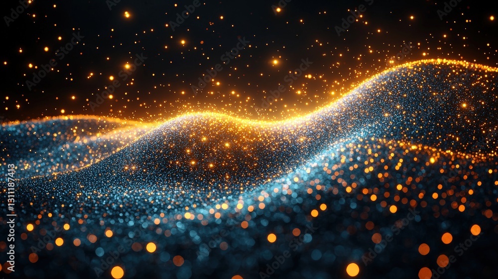 Bright blue and yellow light illuminating a dark space creating a stunning visual contrast Bright blue and yellow light illuminating a dark space creating a stunning visual contrast
