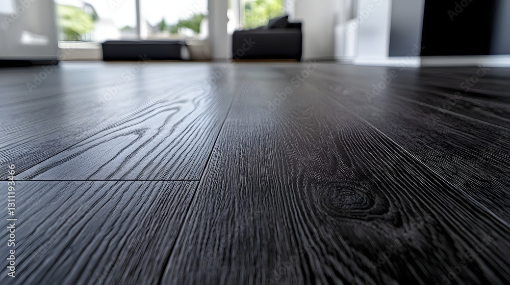 Obraz premium Dark Wood Grain Floor Interior Design