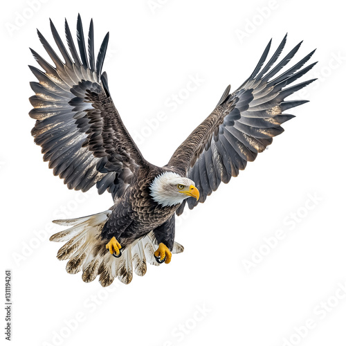 American Bald Eagle isolated on transparent background 