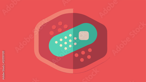 Transdermal Nanopatches An image showing a stylish patch adhered to the skin suggesting the transdermal delivery of nanotechnology treatments for prolonged rejuvenation benefits.
