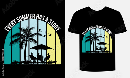 Trendy Summer T-Shirt Design – Vibrant & Stylish Apparel Graphics