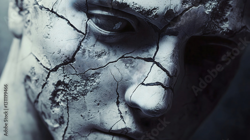 Cracked Stone Face