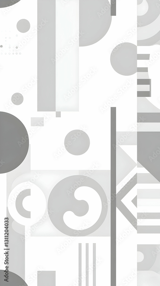 Obraz premium Abstract Geometric Grey White Background