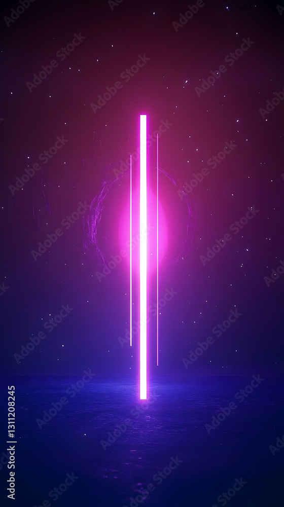Abstract Neon Pink Purple Glowing Light Beam Background Images