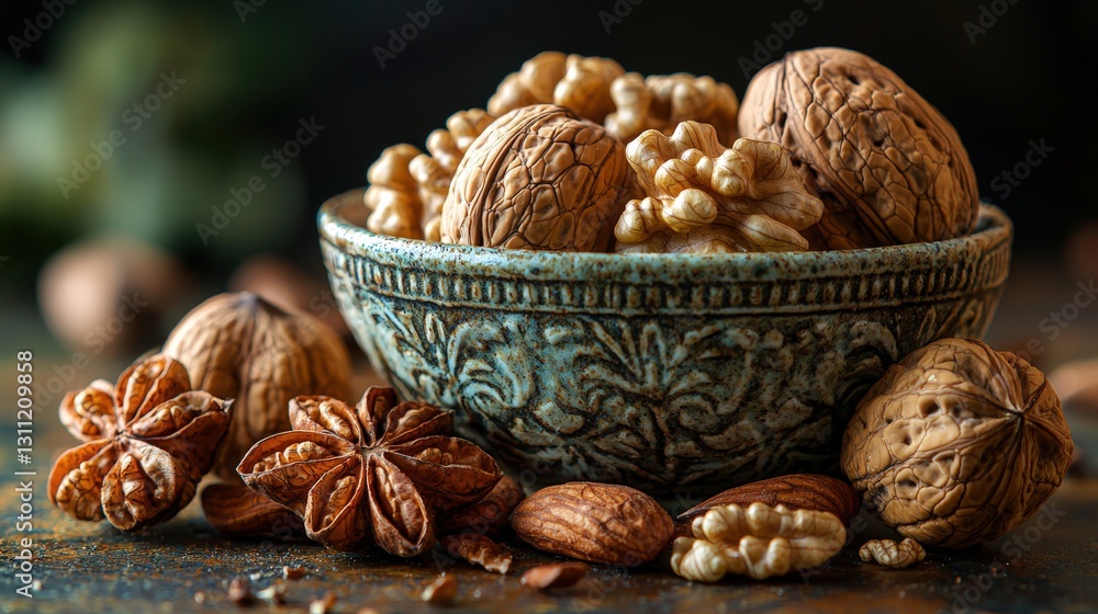 An inviting bowl full of mixed nuts perfect for parties, gatherings, and healthy snacking options An inviting bowl full of mixed nuts perfect for parties, gatherings, and healthy snacking options