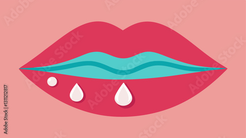 Visualizing Hydration A visual of plump lips with water droplets beading on them symbolizing the high hydration levels achieved by using the balm.