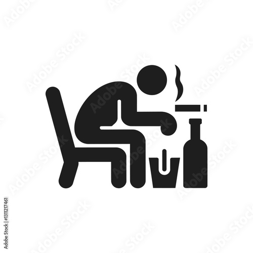 Addiction Smoking Alcohol Icon