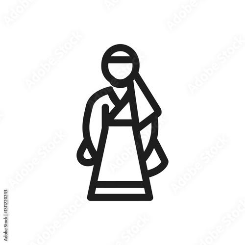 Traditional Dress Figure Icon