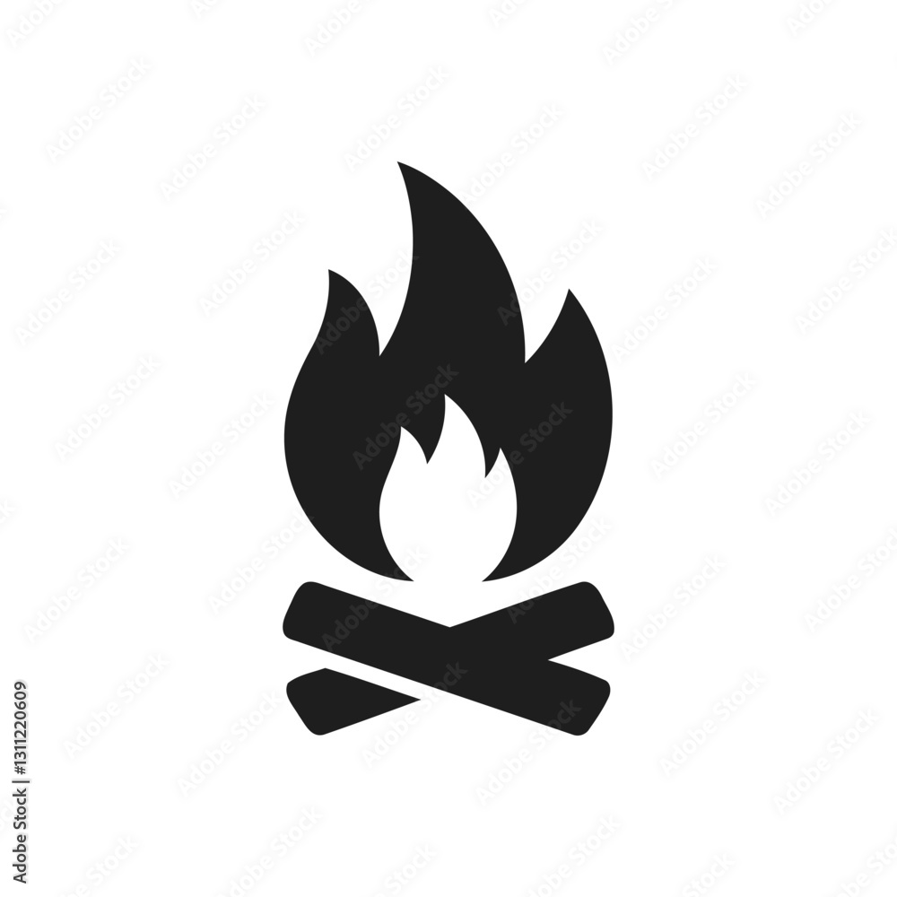 Bonfire Flame Outline Icon Bonfire Flame Outline Icon