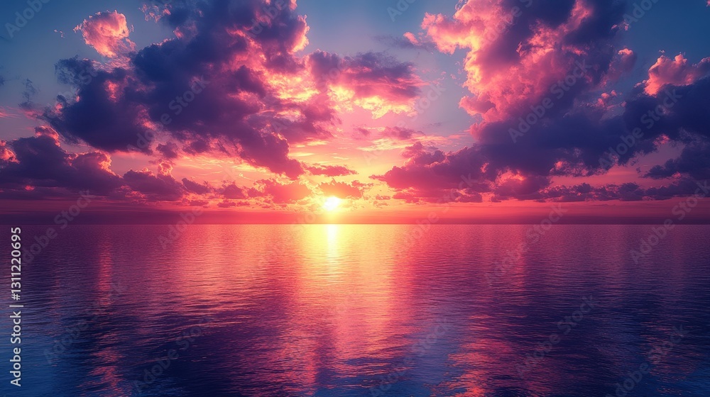 Vibrant sunset over calm ocean waters (4) Vibrant sunset over calm ocean waters (4)