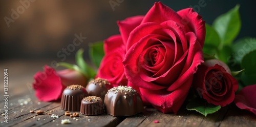 Elegant rose bouquet with assorted chocolates , chocolates, valentines day