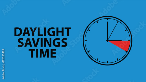 Daylight Savings time web banner design illustration 