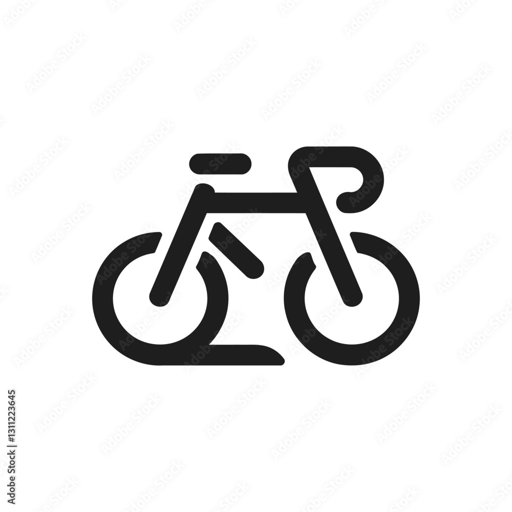 Minimalist bicycle design icon Minimalist bicycle design icon