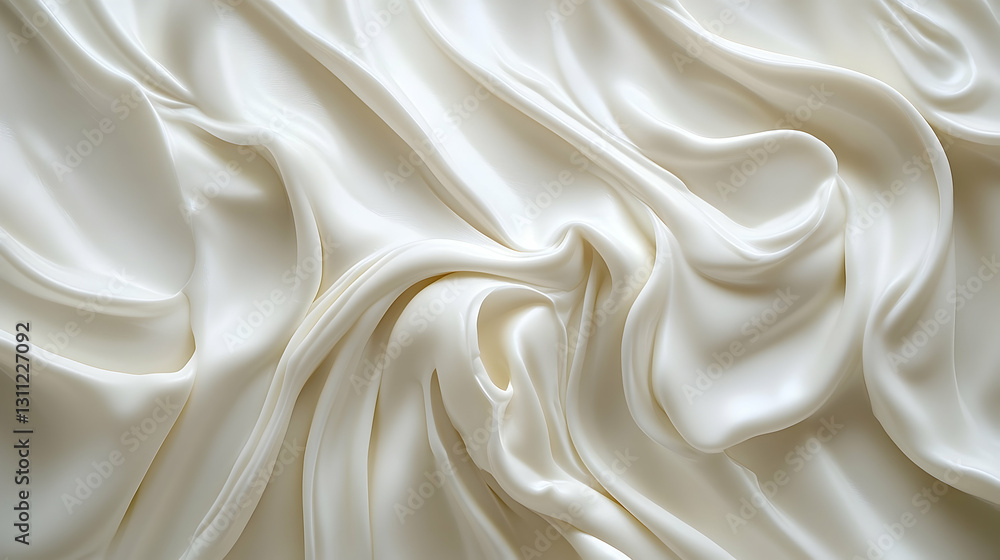 Cream Silk Drape Texture Close-up Cream Silk Drape Texture Close-up
