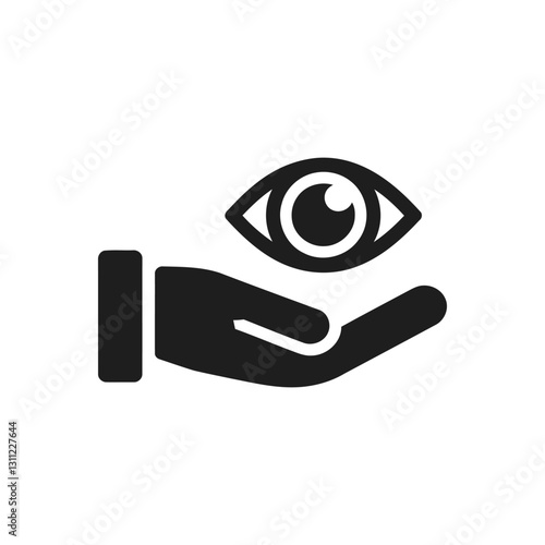 Eye Monitoring Hand icon