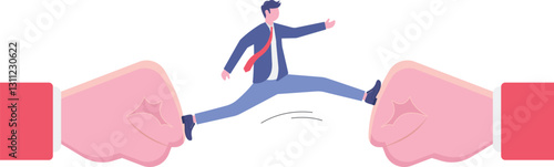 Social media illustration, business concept, web design

