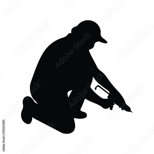 icon of person with building work tools