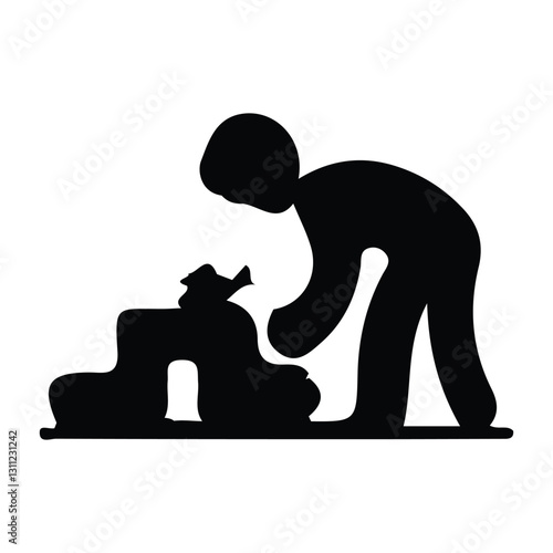 icon of person with building work tools