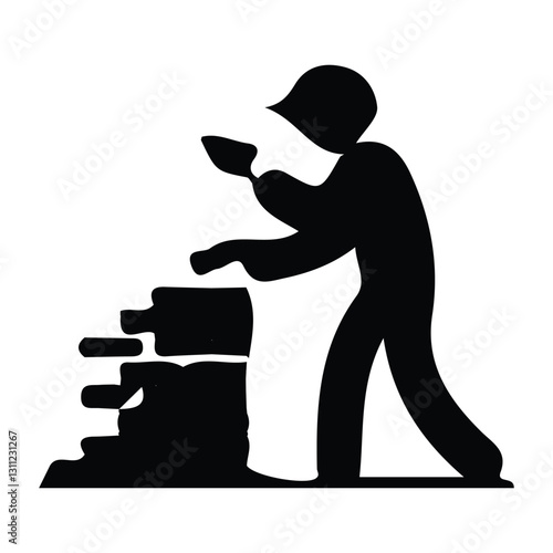 icon of person with building work tools