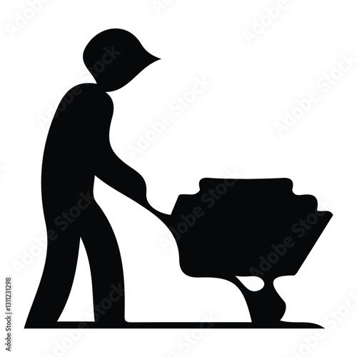 icon of person with building work tools