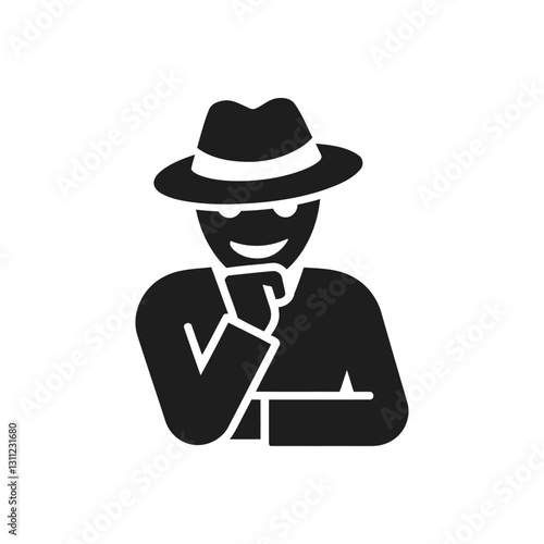 Mysterious Thinking Hat Icon