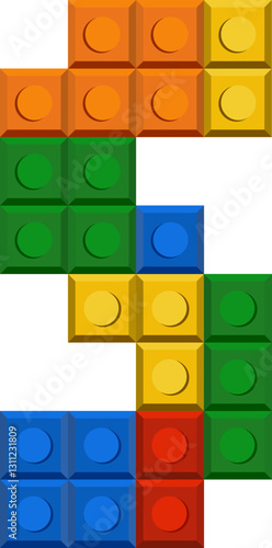 Plastic Bloks Font Alphabet